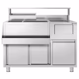 Cocktail Prep Table - Stainless Steel - 1200x720mm - with 2 sliding doors