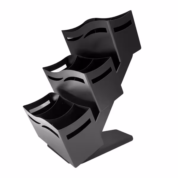 Półka na sztućce - Czarny - z układem 3x3 półek