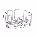 (6 adet) Peçetelik - BAR - Metal - yaklaşık 50 kokteyl peçetesi - 140x140x65mm - ağırlık çubuğu dahil