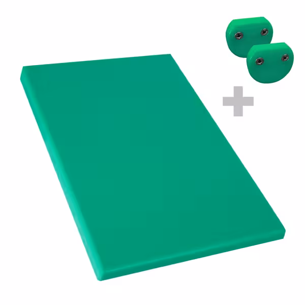Tabla de cortar antideslizante - 300x500mm - Grosor: 20mm - Conforme a HACCP - Polietileno - Verde