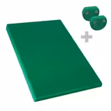 Snijplank - 300x500mm - Dikte: 20mm - HACCP-conform - Polyethyleen - Groen - Antislipvoetjes