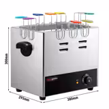 Elektrický vařič vajec - pro 10 vajec - 2,6 kW - nerez - termostat 30–110 °C - inkl. 10 Eierkörben