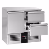 Tavolo refrigerato PREMIUM - 900x700mm - Statica - con 1 porta - con 2 cassetti