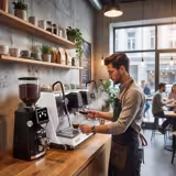 WEGA | Máquina de café expresso - 2 grupos - com 2 batedores de leite e água quente - Touch