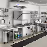 Doppia parete coibentata Lavastoviglie a cappotta professionale - Elettronica - 22,2kW - con pompe dosatrici detergente & brillantante & pompa di lavaggio - con addolcitore d'acqua integrato - cesto 50x50cm