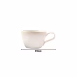 (6 pieces) SELTMANN WEIDEN | Porcelain Cappuccino Cups – 220 ml - Cream - MAXIM Coup Fine Dining Fine Diamond - Special Finish - Dishwasher Safe