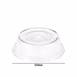 (12 peças) CAMBRO | CAMCOVERS® - Cobertura de placa em Camwear® - Policarbonato - ø 308mm - Transparente