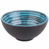 (6 pcs) Bowl - CANCUN - Melamine - 0.5L - square - 150x150mm - Depth: 70mm - Brown/Blue