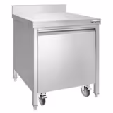 Pattumiera in acciaio inox con cestino tondo e alzatina -50 L