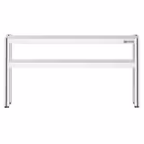 Étagère supérieure en inox – 2 niveaux – 1200 × 370 mm – hauteur réglable