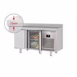 Soğutmalı tezgah PREMIUM PLUS - 1468x700mm - 2 kapılı - arkası yükseltili - fanlı soğutma; dijital termostat