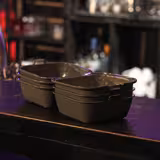 (12 pcs) Reusable Burger Box - 155x155x126mm - with Clip-Lock Lid - Grey
