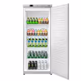 Lagerkühlschrank Edelstahl ECO - 400 Liter - mit 1 Tür - Innenseite der Tür aus Kunststoff