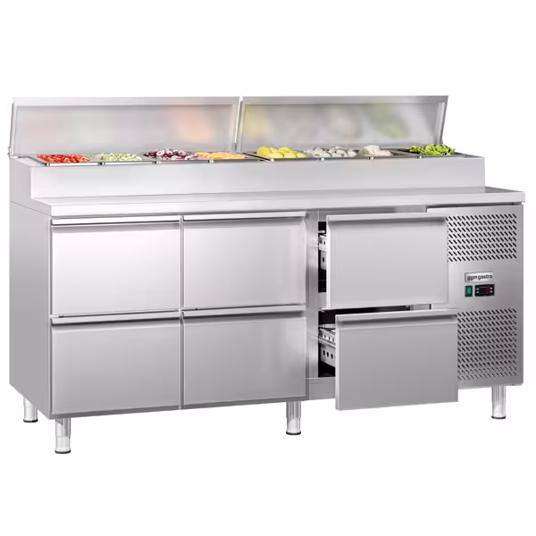 Saladette ECO - 1795x700mm - 6 lades - voor 8x GN 1/3