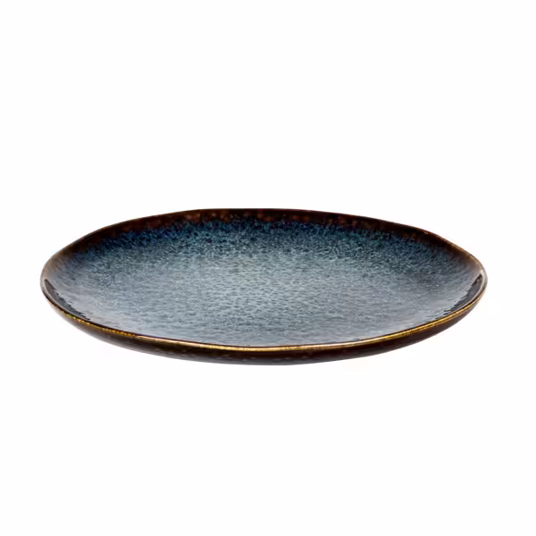 (6 szt.) ECCENTRIC - Talerz płytki - Steingut - Ø 280mm - Petrolblau