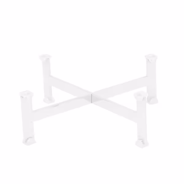 Buffetstandaard - wit gecoat RVS - 210x210mm - Hoogte: 120mm - passend voor borden en schalen vanaf Ø210mm