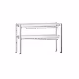 Ponte riscaldante PREMIUM da banco - con 2 emettitori a infrarossi ceramici - 1200x370mm - 1,05kW - 2 piani riscaldati - altezza regolabile