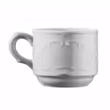(24 pcs) CLASSICO Coffee / tea cup – with saucers – 250 ml – White porcelain