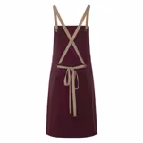 (6 pieces) KARLOWSKY | Adjustable Cross-Back Bib Apron Urban Nature – Aubergine - 700×850 mm