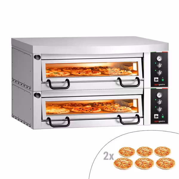 Elektro Pizzaofen Power - 6+6x 34 cm - Manuell - inkl. Haube