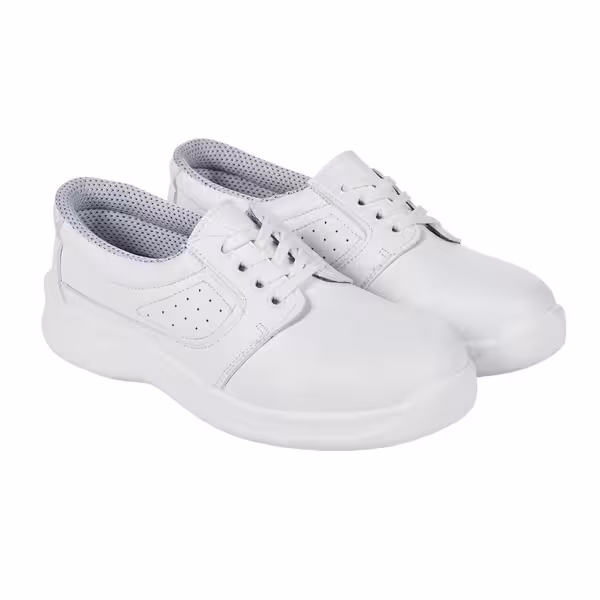 KARLOWSKY | Usedom Steel Toe Cap Safety Shoe S1 SRC Slip-Resistant – White - EU 35