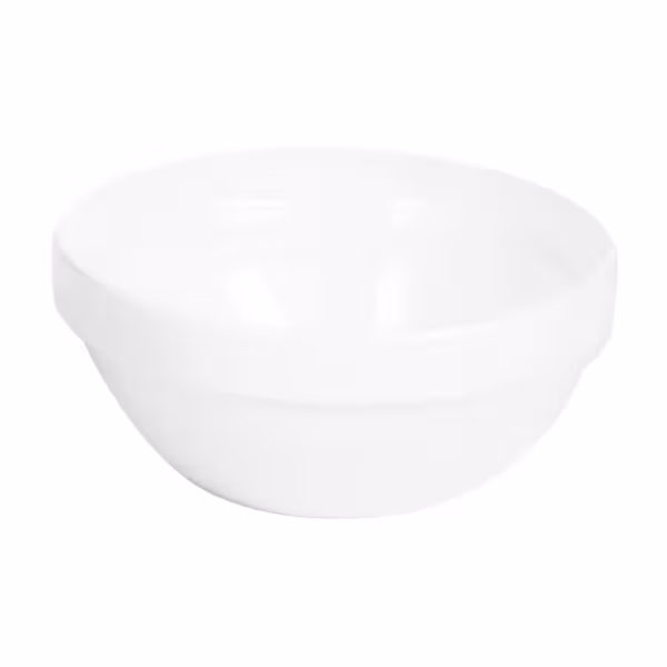 (6 st) Skål - FRIENDLY - PET - 2,5 l - rund - 230x230x105 mm - stapelbar, tål maskindisk, brudsäker - vit