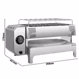 Four à pizza Speed PROFESSIONNEL électrique Compact - Sole en pierre réfractaire - 1 x 1 pizzas Ø28cm - 230V - Commandes mécaniques - jusqu’à 300°C - incl. Pelle à pizza