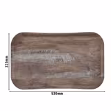 (12 pezzi) CAMBRO | CENTURY™ - Vassoio in in fibra di vetro - GN 1/1 - Effetto legno rovere scuro - liscio