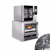 Cuptor convecție abur - Touchscreen - Ecran tactil de 7″ - 5x GN 1/1 - incl. Sistem de spălare & Sondă de temperatură - incl. Congelator șoc termic 5x GN 1/1