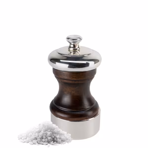(2 pieces) PEUGEOT | PALACE - Salt Mill - Silver-plated/Wood - Polished - Height: 100mm