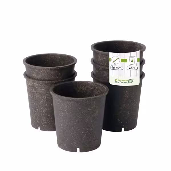 (60 stuks) Herbruikbare drinkbeker - 400ml - Ø 95mm - BPA-vrij; stapelbaar; vaatwasmachinebestendig; magnetronbestendig; herbruikbaar; recyclebaar; antibacterieel - grijs