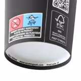 (1000 unidades) Copo de papel - 200ml - 8 oz - Ø 80mm - Preto