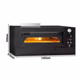 Commercial Gas Pizza Oven - Thermostatic - Single Deck - Stone Base - 6× Ø30 cm - 21 kW