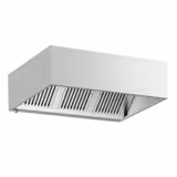 Commercial Wall-Mounted Extractor Hood - 1600mm - with Baffle Filters & LED Lighting