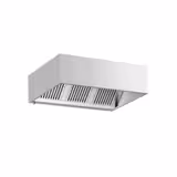 Commercial Wall-Mounted Extractor Hood - 1600mm - with Baffle Filters & LED Lighting