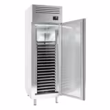 Pékségi fagyasztószekrény Rozsdamentes acél - EN 600x400 - 560 l - akár −18…−1 °C - mit 1 ajtó - Umluftos hűtés, automatikus leolvasztás, belső LED világítás