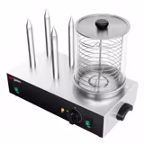 Máquina de perritos calientes - Profesional - 1,1kW - con 4 pinchos para panecillos