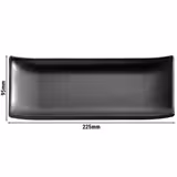 (6 stuks) Dienblad ZEN - Melamine - 22,5x9,5cm - hoogte: 30mm - Zwart