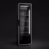 Vitrine réfrigérée à boissons - 670mm - 560 L - porte vitrée sans cadre - 1 porte vitrée - éclairage LED RGB - thermostat numérique - Noir - +2 à +8 °C