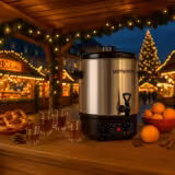 Wasser- & Glühweinkocher - 27 Liter - 2 kW - Edelstahl - mit Ablasshahn & Timer