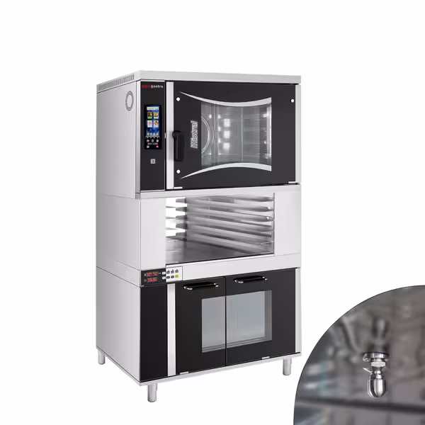Forno eléctrico de ar quente - de Toque - 6x EN 60 x 40 cm - incl. armário de  fermentação e porta-placas