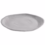 (6 pcs) FOOTMARK | Plate - Melamine - Ø265mm - White/Grey