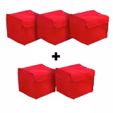 (5 Stück) Pizzabag / Isoliertasche - für je 8 Pizzakartons 37x37cm - Rot