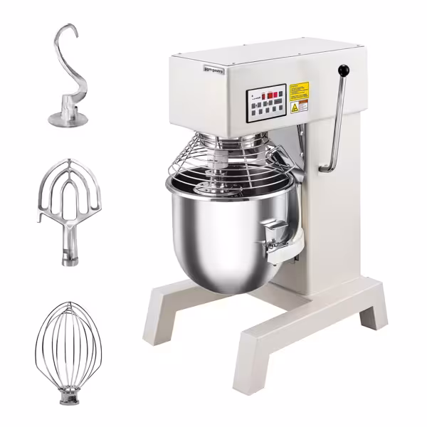 Digitale planeetmenger - 20L - 1,1kW - incl. 3 mengopzetstukken - met komlift