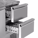 Commercial Pizza Prep Counter - Granite Top ECO - 935x700mm - with 1 doors & 2 drawers