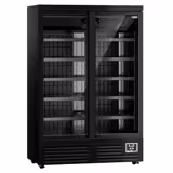 Estante de congelador de pared - 1310mm - 991 litros - con iluminación LED, puertas de cristal aislante y 5 estantes