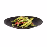(6 pcs) MARONE - Assiette - Mélamine - Ø205mm - Noir / Brun