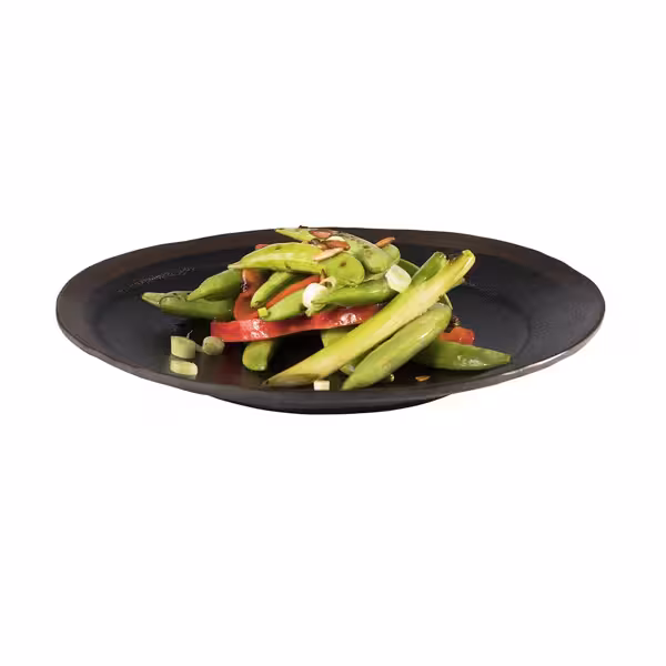 (6 pcs) MARONE | Plate - Melamine - Ø205mm - Black/Brown