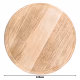 Pizzatallrik - trä - Ø 42 cm - med saftränna