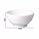 (6 Stück) Schale - PURE - Melamin - 0,45 Liter - Ø 150mm - Weiß